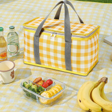 Insulated Picnic Basket 35x20x20cm Foldable Aluminum Foil