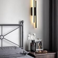 Moderne, enkel stil, vegglampe for soverom, nattbordslampe, minimalistisk vegglampe, akrylstrimmellampe