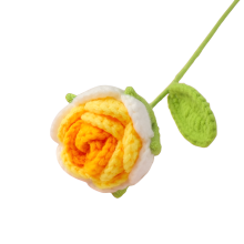Floare artificială de floarea-soarelui, țesută manual, lucrată manual, lână, tricotată, floarea-soarelui, lalea, trandafir, cadou, 1 buc