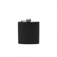 Borraccia in acciaio inox, verniciatura nera opaca, bottiglia per vino da esterno, borraccia portatile da tasca per campeggio all'aperto
