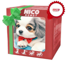 (Saint Bernard Grey) The new 2025 adult robotic dog, Nico, is an AI robotic doga lifelike robotic