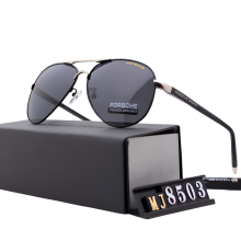 Polarisierte Sonnenbrille für Herren, Retro-Brille mit Krötenmotiv, großer Rahmen, HD-Fahrbrille