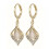 Στυλ Angel Tears Ear Hook Design Light Elegant σε σχήμα σταγόνας, σκουλαρίκια με πέτρα Cat's Eye, 1