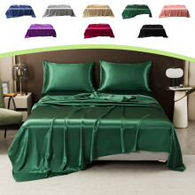 King Size Silk Bed Sheet for Adults, Skin Friendly and Cooling Silk Sheets, Washable & Luxurious King Bed Sheets 108" x 102"