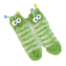 Marten Velvet Mid-Tube Plush Socks for Girls: Soft, Warm, and Playful for Home and Sleep