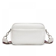 Bolsa feminina moderna, cor sólida, em PU, transversal, pequena, de ombro, quadrada.