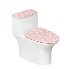 Daisy Toilet Seat Lid Cover Adjustable Toilet Seat Lid Cover Set & 2-Piece for Hotel Home Dust-Proof Soft