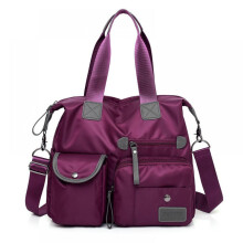 Bolsa feminina grande, bolsa de mão casual em nylon, bolsa de ombro tipo carteiro.