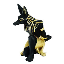 Creatieve wijnrekversieringen, Anubis hond wijnrek, woondecoratie, harskunst, wijnkast, kleine decoraties
