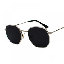 7006Harajuku Ungewöhnliche, unregelmäßige Sonnenbrille, modische Metallbrille, Herren-Sonnenbrille im literarischen Stil, Damen-Sonnenbrille