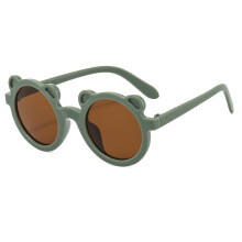 Modische, polarisierte Sonnenbrille im niedlichen Cartoon-Stil mit personalisiertem Design, ideal für Babys, mit Western-Look und UV-Schutz.