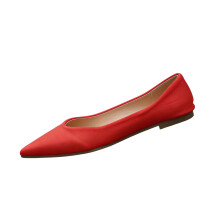 Willtoo Ladies Fashion Solid Color Pointed Toe Casual Shoes Shallow Flat Shoes Lace Shoes Women