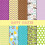 Square Fabric Patches Bunny Print 10pcs 2