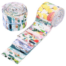 80/84Pcs Jelly Roll Fabric Strip Set Cotton Floral Print Pre Cut Quilting Strip Quilting and Sewing Patchwork Roll for DIY Crafts