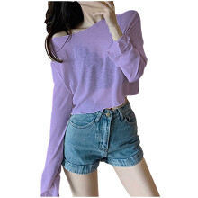 Womens Long Sleeve Cover up Tops Summer Lightweight Crop Shirts Beach Vacation Summer Top Clothes