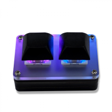 2-toetsen minitoetsenbord met kopiëren en plakken, programmeerbaar, aanpasbaar mechanisch OSU-gamingtoetsenbord met RGB-verlichting