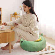 Floor Cushion 1PC, Round Seat Cushion 14.96x5.12in,Thick Polyester Filled Pillow For Comfortable Sitting On Hard Floors, Sofa, Yoga Practice(Green)