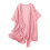 Women's Linen Kimono Cardigan Solid Color Short Sleeve Open 1