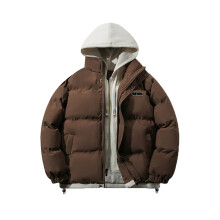 Winter Coats for Men Mens Color Blocked Winter Vacation Hooded Business Trend Comfortable Warm Clothing Casual Loose Jacket for Men