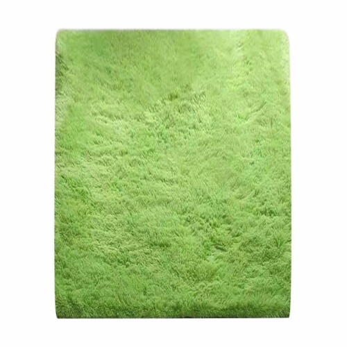 Tapis en microfibre peluche shaggy vert 1D 1