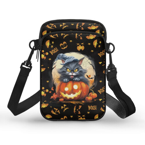 Halloween Adjustable Strap Small Crossbody Purse Polyester for Adult
