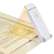 Wiederaufladbare USB-Buchlampe, verstellbares warmweißes LED-Leselicht für Bett und Auto, augenschonende Lesezeichenleuchte zum Anclips