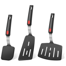 Spatule en silicone, résistante à la chaleur jusqu'à 315 C (600 F), idéale pour retourner les œufs, les hamburgers, les crêpes et b
