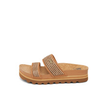 (UK 4, Chocolate Raffia) Reef Womens Cushion Vista Hi Summer Holiday Sliders Slides Sandals
