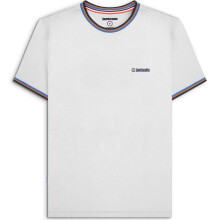 (2XL, White/Navy) Lambretta Mens Triple Tipped Pique Short Sleeve Crew Neck Cotton T-Shirt Top Tee