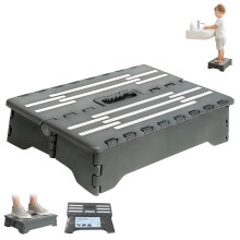 5" Folding Step Stool for Adults & Kids, 15" Wide, 300 lbs Capacity, Non-Slip Handle, Compact Plastic – Compatible with Home Use