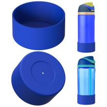 2 Pack Water Bottle Boot Compatible with Owala FreeSip 16oz, FreeSip Tritan 25oz, Silicone Anti-Slip Bottle Bottom Bumper Protector (Navy Blue)