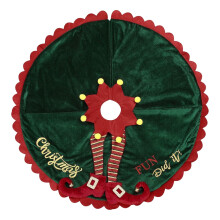 Christmas Tree Skirt – 24"/35"/47"/60", Xmas Tree Mat Cover, Holiday Decor, Indoor Party Ornaments, Classic Family Decoration