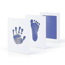 (1 Light blue) 2 Set Handprint Footprints Ink Pads Safe No-touch Skin Inkless Pet Cat Dog Paw Prints S