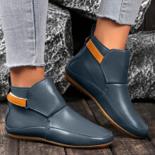 Willtoo Women’s Ankle Boots with Arch Support, Wide Width, Flat Heel, Retro Leather Booties – Compatible with Fall/Winter Casual Wear