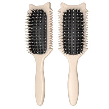 Curl Defining Brush for Curly Hair – Detangle, Define & Volumize Curls/Waves/Coils, Cat-Head Design, Green, 2PCS