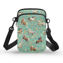 4.33"x1.97"x7.09" Crossbody Bag, Adults with Vintage Love Horse