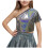 Girls One-Shoulder Short-Sleeve Sequin Crop Top 1