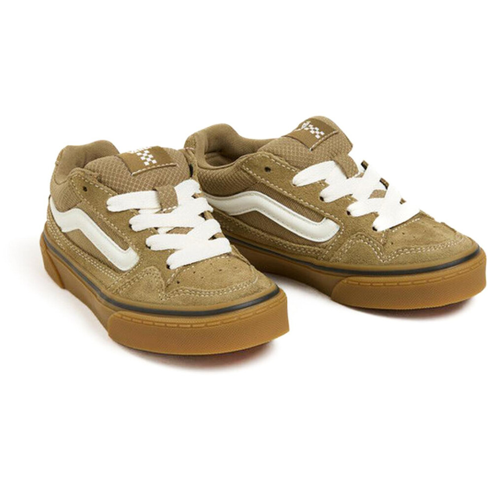 Vans (4 Uk, Black Gum) Kids Boys Girls Caldrone Canvas Low Rise Trainers Sneakers Shoes