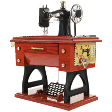 Musical Boxes for Adults Vintage Design Sewing Machine Model Dark Red 1Set