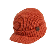 Ribbed Knit Equestrians Cap Fleece Lining Versatile Headwear Perfect For Daily Commute And Sports