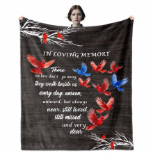 Soft Flannel Memorial Blanket (50x60") – Sympathy Gift for Loss of Mom, Dad, Grandma, Grandpa, Sister – Compatible with Grief & Condolence Needs