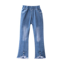 Girls Jeans Girls Casual Jeans Elastic Waist Denim Wide Leg Pants Toddler Trousers