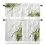Sage Green Water Ripple Kitchen Curtains Set Vintage 1