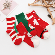 5 Pairs Christmas Socks for Kids Baby Santa Claus Socks Xmas Socks for Children Girls Boys