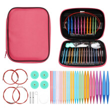 Aluminum Circular Knitting Needles, Detachable Tips, Compatible with Yarn Craft & DIY Projects