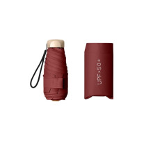 Mini Travel Sun Umbrella With Case, Small Compact UV Protection Umbrella for Sun and Rain, Lightweight Windproof Umbrella for Women Men Kids