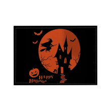 Halloween Pumpkin Placemats Linen 4-Pack 12x18 inch