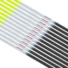Karbónové šípy na lov a cvičenie, overené šípy s odnímateľnými hrotmi pre kladkový reflexný luk, fluorescenčne zelená
