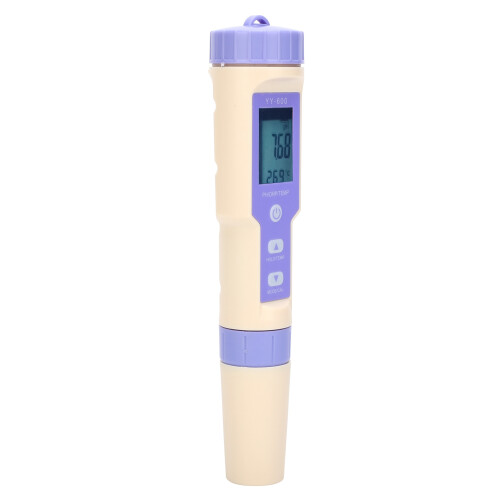 Salinity Meter Digital PH Meter5In1Water Tester TDS EC Thermometer Automatic Temperature Compensation High Accuracy Pool Water Tester Humanized 2