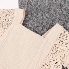 Strandkleid für Babys und Mädchen, modisches, einzigartiges Druckknopfverschluss-Design, ärmelloses Outfit mit Rüschen aus atmungsaktivem,